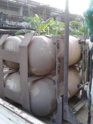 ขายถัง NGV  5 ใบใหญ่ และ 4ใบเล็ก พร้อมขาติดตั้ง ติดมาได้ 2 ปี
