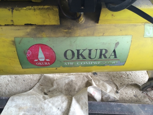 ถังลม 180 ลิตร ของ OKURA 3 หัวลูกสูบ มอเตอร์ 3แรง