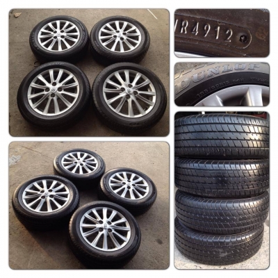 ขายล้อแม็กซ์15 Toyota New Vios 12ก้านรมดำ + ยางปลายปี12 ราคา 8,900 บ. ดอกเต็ม