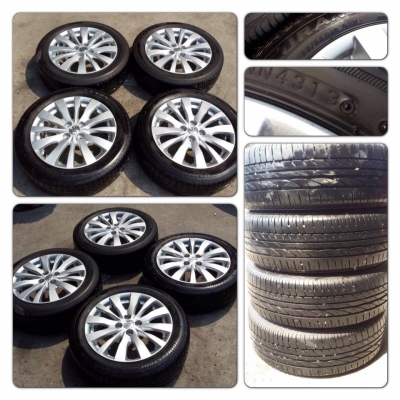 ขายล้อแม็กซ์ขอบ16 ตัว Top Suzuki Swift 4รู100 + ยางปลายปี13 ราคา 9,900 บ.ถูก