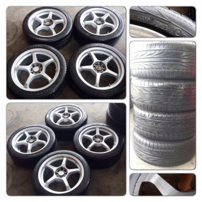 ขายล้อแม็กซ์มือ2ขอบ16 Lenso LS-GT 4รู100 + ยางปี13 ดอกเต็ม ราคา 9,500 บ.ถูก