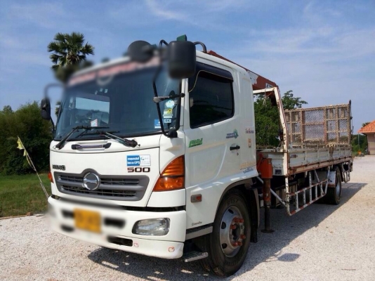 ขายรถบรรทุกติดเครน Hino Mega S500 เครื่อง JO8C - 220 แรง ทะเบียนพร้อม