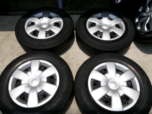 ล้อกะทะ วีโก้ ขอบ15 5รู114 ยาง 205 70 15 แยกได้