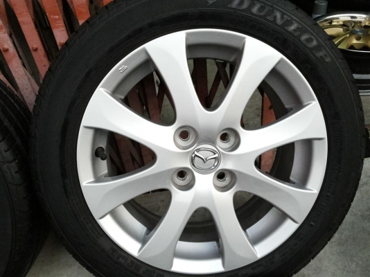 ล้อแม็กซ์มาสด้า2 ปี2013  ยาง 185 55 15 สภาพป้ายแดง