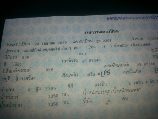 รถ BMW รุ่น318i  ปี96  เกียร์ธรรมดา ราคา 135,000 บ.