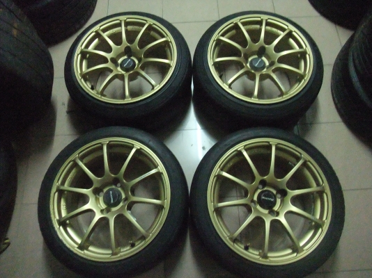 ล้อ Rs ขอบ15หน้า7หลัง8 4รู100 แถมยาง 185/45/15 ปี12