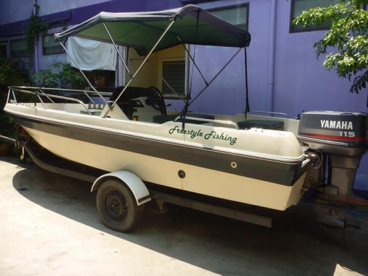 เรือ 21ฟุต เครื่อง 115 yamaha มีถังน้ำมันใต้ท้อง