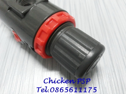 ตัวดักน้ำ+ปรับลม สำหรับปั๊มลม  ช่วยดักน้ำที่เกิดจากปั๊มลมไม่ให้ผ่านไปสร้างความเสียหายให้กับอุปกรณ์