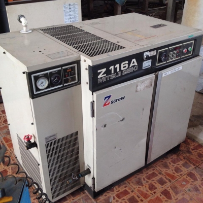 ปั๊มลมเก่าญี่ปุ่น  MITSUI SEIKI เก่าญี่ปุ่น