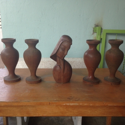 ขายแจกันไม้สัก