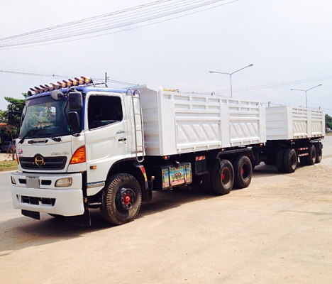 ขายรถพ่วง 22 ล้อ HINO MEGA 320 ยูโร2 ดัมพ์สามมิตร ลูก 3 เพลาแท้ เครื่องเดิม เกียร์เดิม ขายรถพ่วง 22 ล้อ HINO MEGA 320 ยูโร2 ดัมพ์สามมิตร ลูก 3 เพลาแท้ เครื่องเดิม เกียร์เดิม
