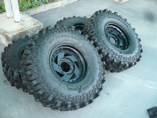 ยางตะขาบ33"พร้อมแม็ก15x7.5เอนไกแท้3ชิ้น