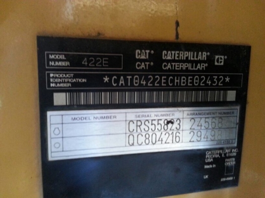 รถตัก CAT 422E  ( รถใช้งาน 3,200 ซม. )   สนใจติดต่อ 081 - 6079515