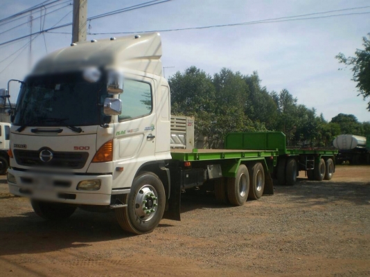 ขายรถบรรทุกสิบล้อพื้นเรียบ (เฉพาะแม่) HINO FL8JNLA 1 เพลา เครื่อง JO8E 260 แรง ปี 51 มีระบบลากพ่วง