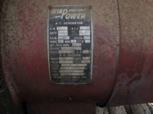 ขายเครื่องปั่นไฟ ยี่ห้อ win power ตามสภาพ 50000