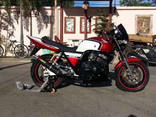 วุฒินนบุรี// ขาย CB400sf ปี97 รถสภาพสวยๆเครื่องดีพร้อมใช้ท่อแต่งสวยๆเอกสารอินวอย+สรรพสารมิตร