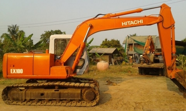 รถแบคโฮ HITACHI EX100-2 เก่านอก สภาพพร้อมใช้ สมบูรณ์ทุกอย่าง เอกสารใบอินวอยซ์