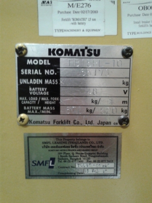Forklift KOMATSU FB15RL จัดมาให้กันอีกรอบแล้วครับ Forklift KOMATSU FB15RL จัดมาให้กันอีกรอบแล้วครับ