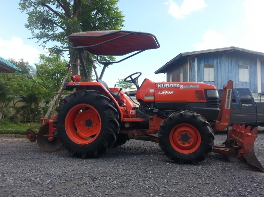 คูโบต้า  L3408 ใบมีดดันหน้าช้าง ผาน 6 สยามแทรกเตอร์  รถไร่สวยเดิมยังกะรถใหม่