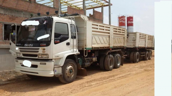 ขายรถสิบล้อพ่วง Isuzu Deca 320 ปี51ยูโร 2 แม่ลูกดั้มสามมิตร ลูกสามคานแท้ รถยังใช้งานอยู่