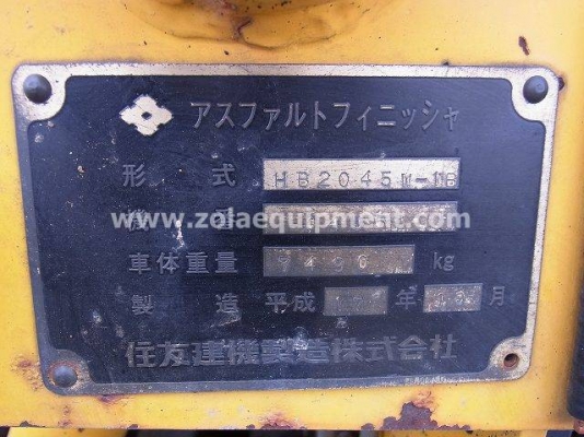 รถปูยาง 2005 Sumitomo HB2045W เครื่องจักรมือสองนำเข้าจากต่างประเทศ สภาพพร้อมใช้งาน เอกสารพร้อมโอน 081-986-1114