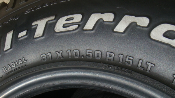ขายยาง BF Goodrich Allterrain 31 10.5 r15 ปี09