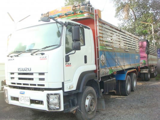 ISUZU-DEGA-FXZ-360-HP-10ล้อ-2 เพลา-ดั้มพืชไร่-เเม่ลูก-3เพลา-สภาพสวยจัด