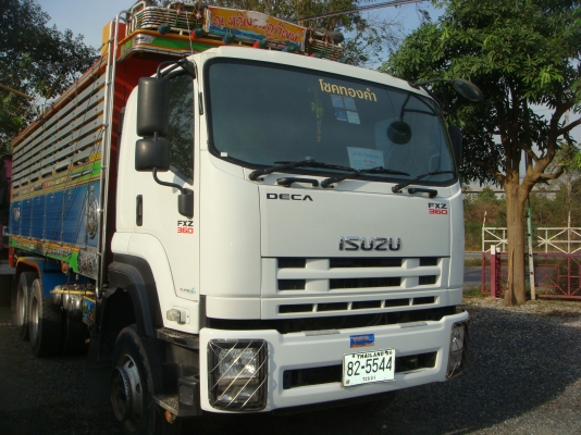 ISUZU-DEGA-FXZ-360-HP-10ล้อ-2 เพลา-ดั้มพืชไร่-เเม่ลูก-3เพลา-สภาพสวยจัด