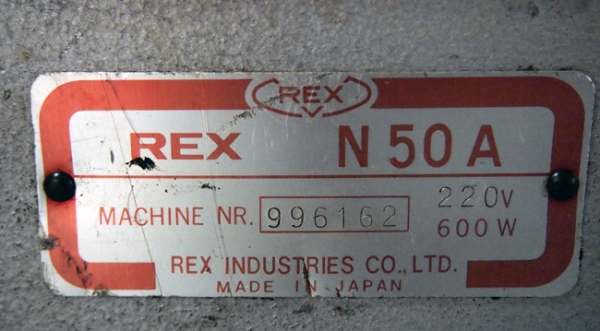 เครื่องต๊าปเกลียว REX N50A (JAPAN)ขาย 19,500 บาท สภาพดี มือสอง เครื่องต๊าปเกลียว REX N50A (JAPAN)ขาย 19,500 บาท สภาพดี มือสอง