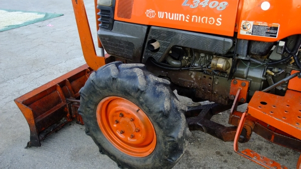 ขายรถไถคูโบต้า L3408 รถสวย สวยกว่าเก่านอกบางคัน แถมอุปกรณ์ ดันหน้า ผาน 5 ผานโรตาลี่ ล้อกันจม