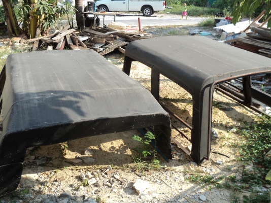 ขายหลังคาผ้าใบสวยๆไม่ขาดถอดออกจากรถดัทสัน4ขอ-SD23-4-ขอ