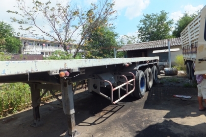 หัวลาก 10 ล้อ Isuzu Rock 240 หัวฟ้า+หางพื้นเรียบ ยาว10.5M 3คาน