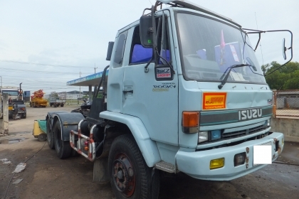 หัวลาก 10 ล้อ Isuzu Rock 240 หัวฟ้า+หางพื้นเรียบ ยาว10.5M 3คาน