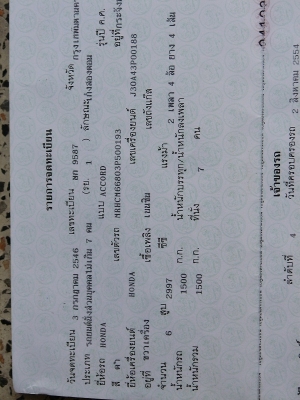 ขาย...ฮอนด้า ACCORD 3.0V6/ATปี 2003 (550,000 บาท) ขาย...ฮอนด้า ACCORD 3.0V6/ATปี 2003 (550,000 บาท)