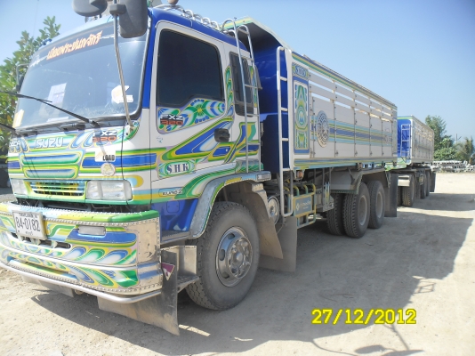 ขาย10ล้อ2เพลาISUZU-320พร้อมพ่วง3คานสภาพพร้อมใช้