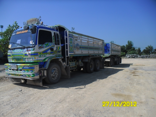 ขาย10ล้อ2เพลาISUZU-320พร้อมพ่วง3คานสภาพพร้อมใช้