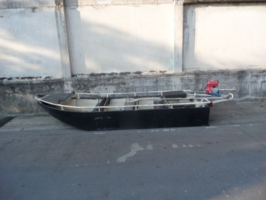 ขายเรือไฟเบอร์ 12 ฟุตพร้อมเครื่องหางยาว