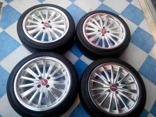 sword laser 17/4/100ออฟ42กว้าง7.5 พร้อมยาง205-45-17 forceum อินโด ปี12 ปลายปีโ ลโก้ยางยังติดอยู่ ราคาเบาๆ 9000 0898128457 สนจัยดูของได้ที่ คลอง2 คลองหลวง ซ.บงกช11https://www.facebook.com/profile.php?id=100006231031308