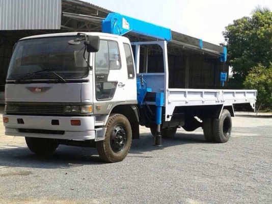ขายรถบรรทุกหกล้อติดเครน HINO FF3HPLA  รถห้างแท้ เครื่อง HO7D 195 แรง กระบะยาว 7.20 เมตร