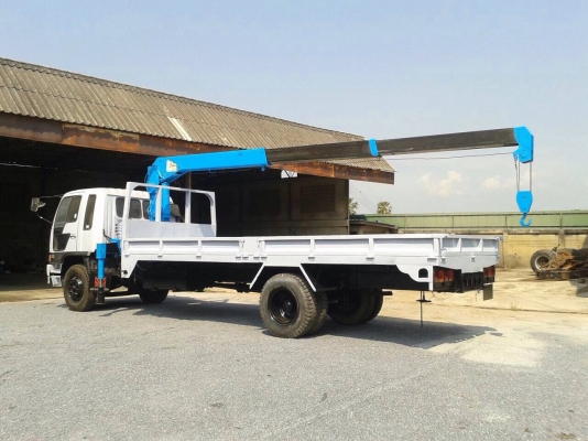 ขายรถบรรทุกหกล้อติดเครน HINO FF3HPLA  รถห้างแท้ เครื่อง HO7D 195 แรง กระบะยาว 7.20 เมตร