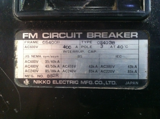 ขาย circuit breaker 400 a ขาย circuit breaker 400 a