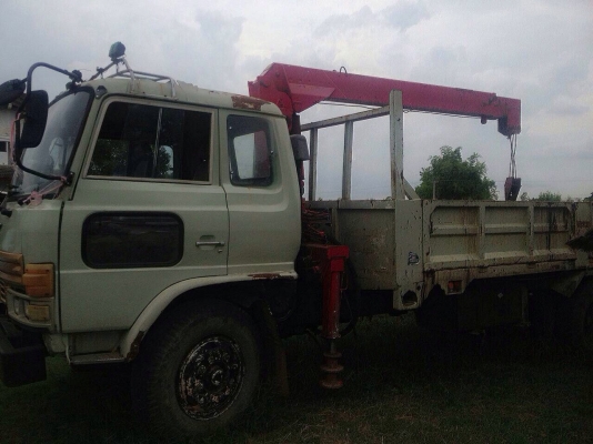 ขายรถหกล้อติดเครน HINO FF174 เครื่อง HO7C 185 แรง พวงมาลัยพาวเวอร์ เบรคจิฟฟี่  ติดเครน unic 2.5 ตัน