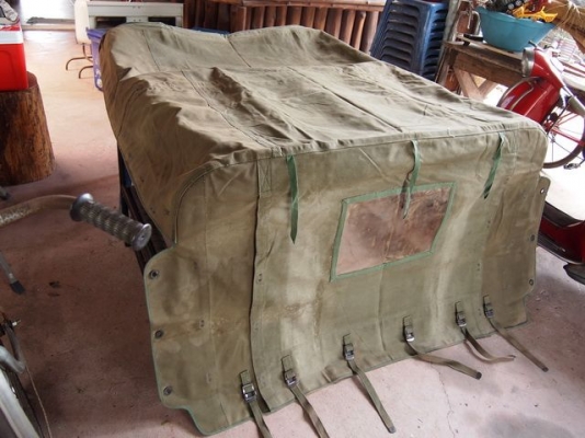 ขาย..หลังคาผ้าใบรถ Jeep พร้อมโครงและที่ยึดครบชุด