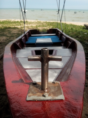 เรือไฟเบอร์ 15ฟุต 2ชั้น มีช่องปลาเป็นและหลังคาพร้อม