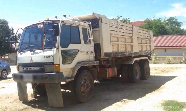 ขายรถบรรทุกสิบล้อดัพม์ MITSUBISHI TURBO TF ซีเรียล 2,2xx เครื่อง 6d16 turbo 220 แรง ทะเบียนพร้อม