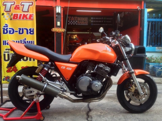 ต้ำพระราม2ขาย HONDA CB400 ปี94 อินวอย์แท้ๆ สภาพพร้อมใช้งาน สีส้มสวยๆ ระบบไฟติดครบ