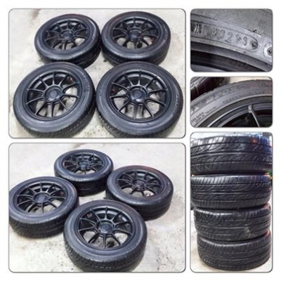 ขายล้อแม็กซ์มือ215 Advanti 4รู100 +ยางปี13 ราคา 10,900 B ถูกสุดๆ!!!