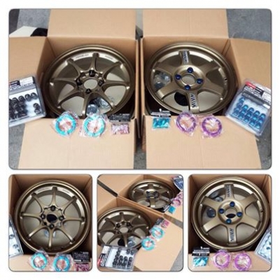 ขายแม็กซ์ใหม่ ขอบ15 TE37- CE28 กว้าง 7 สวยเวอร์ ราคา 10,500 แถมน๊อต+จุ๊บRay พร้อมถอด ใส่ ถ่วงฟรีครับ !!!!