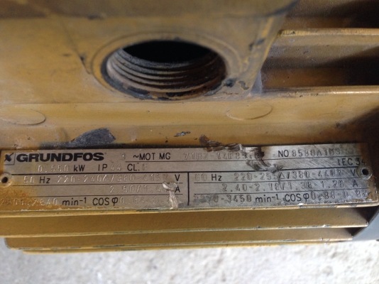 ขายปั้มน้ำแบบตั้ง แรงดันสูง Groundfos ขนาด 3/4 HP. 380 V สภาพสวย วิ่งนิ่ม พร้อมใช้งาน ขายปั้มน้ำแบบตั้ง แรงดันสูง Groundfos ขนาด 3/4 HP. 380 V สภาพสวย วิ่งนิ่ม พร้อมใช้งาน
