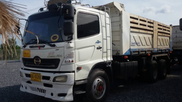 HINO-เมกก้า260.ดั้ม2เพลา.สามมิตรรอนเฉียง.มีระบบลากพ่วง.สภาพสวยพร้อมใช้-